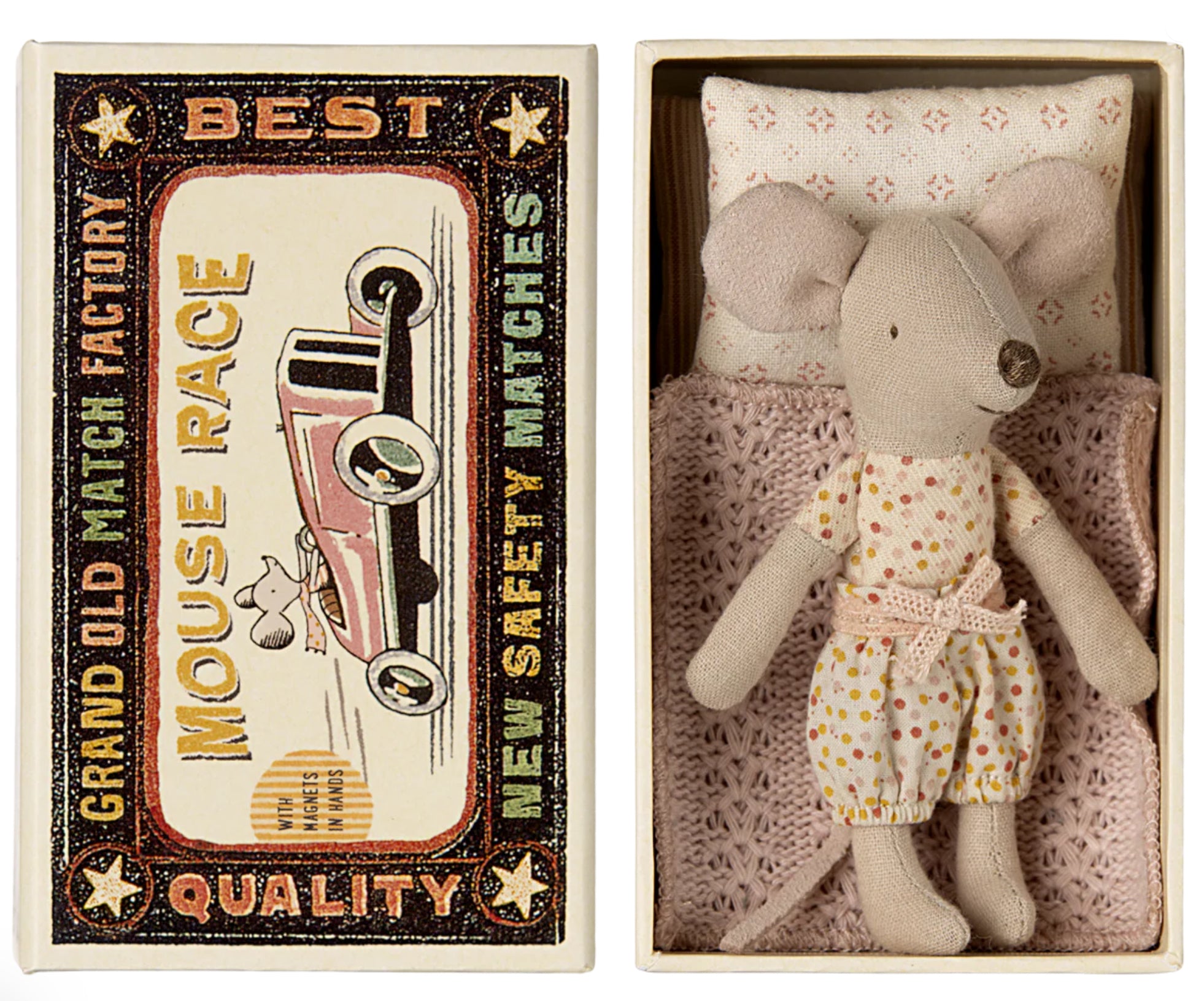 Maileg Little Sister Mouse in Matchbox