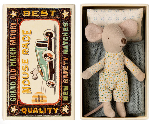 Maileg Little Brother Mouse in Matchbox