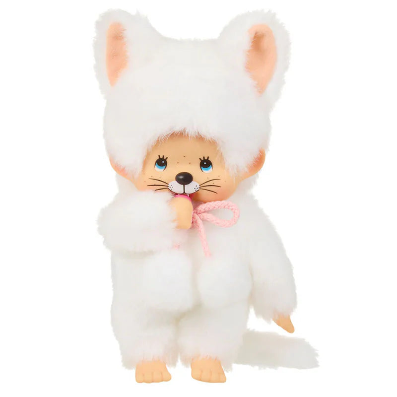 Monchhichi White Cat – Kinoko Kids Monchhichi White Cat – Kinoko Kids