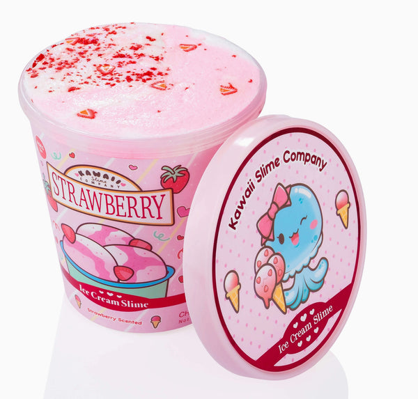 Strawberry Scented Ice Cream Pint Slime
