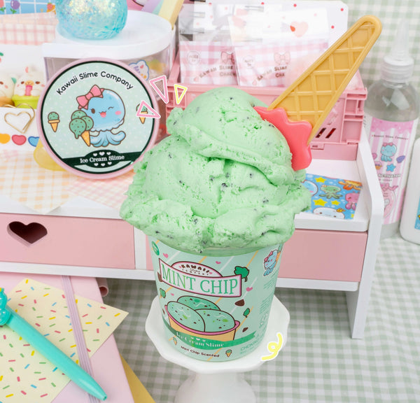 Mint Chip Scented Ice Cream Pint Slime