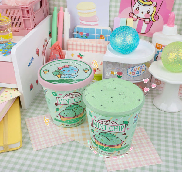 Mint Chip Scented Ice Cream Pint Slime