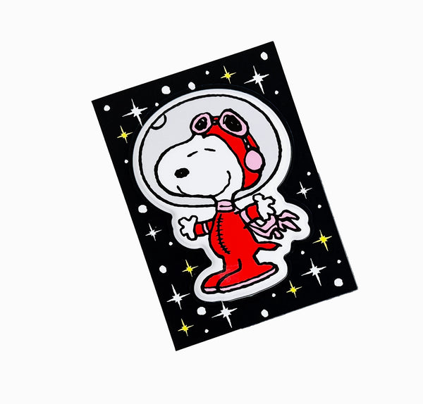 Snoopy Astronaut Giant Puffy Sticker Card  by Pipsticks