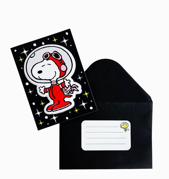 Snoopy Astronaut Giant Puffy Sticker Card  by Pipsticks