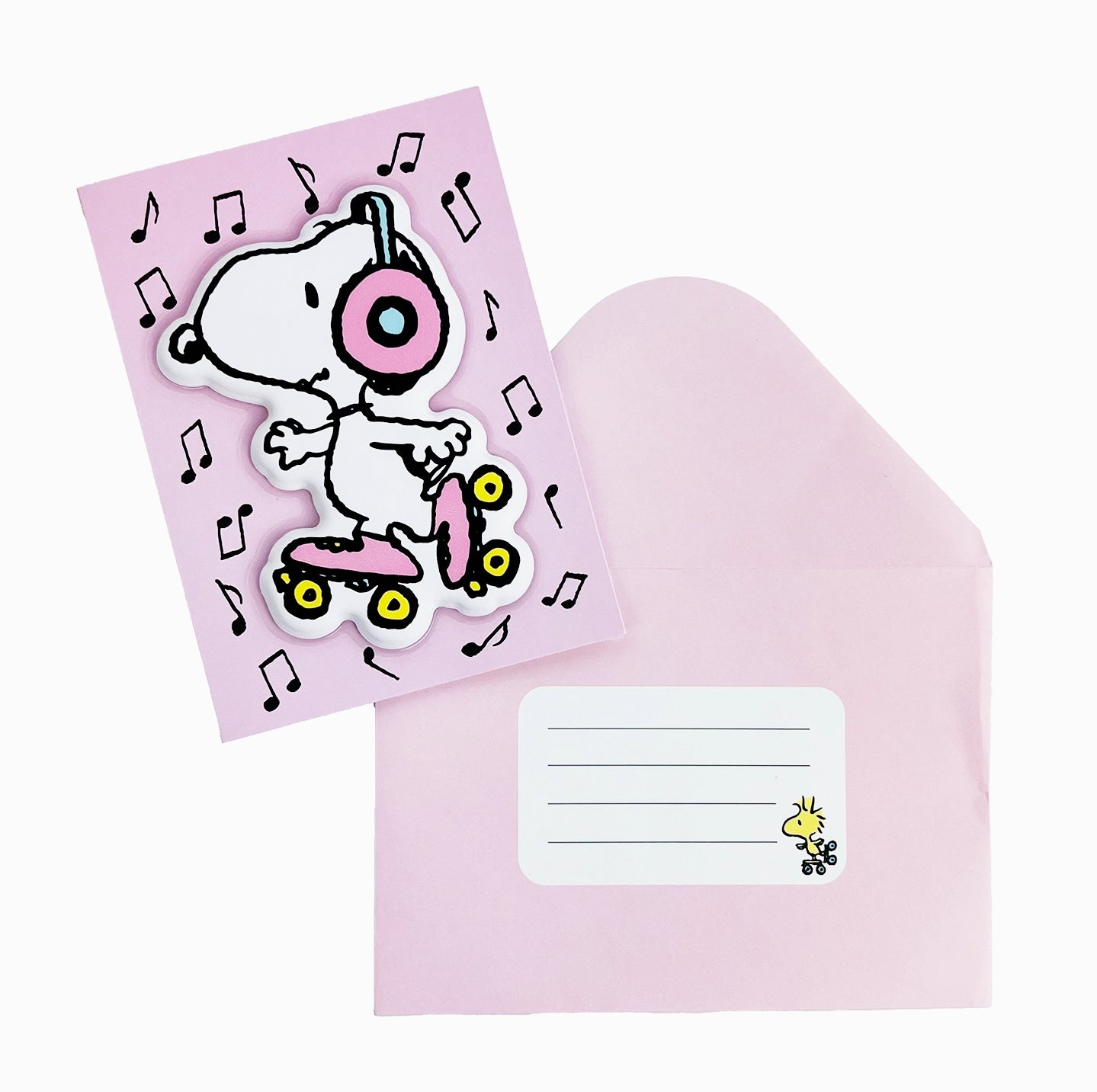 Skating Snoopy Giant Puffy Sticker Card  by Pipsticks