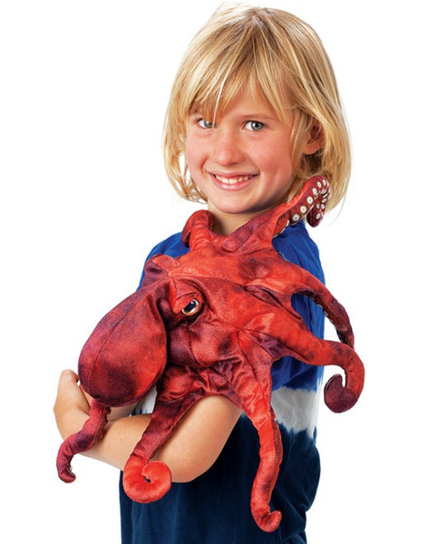 Red Octopus Puppet By Folkmanis