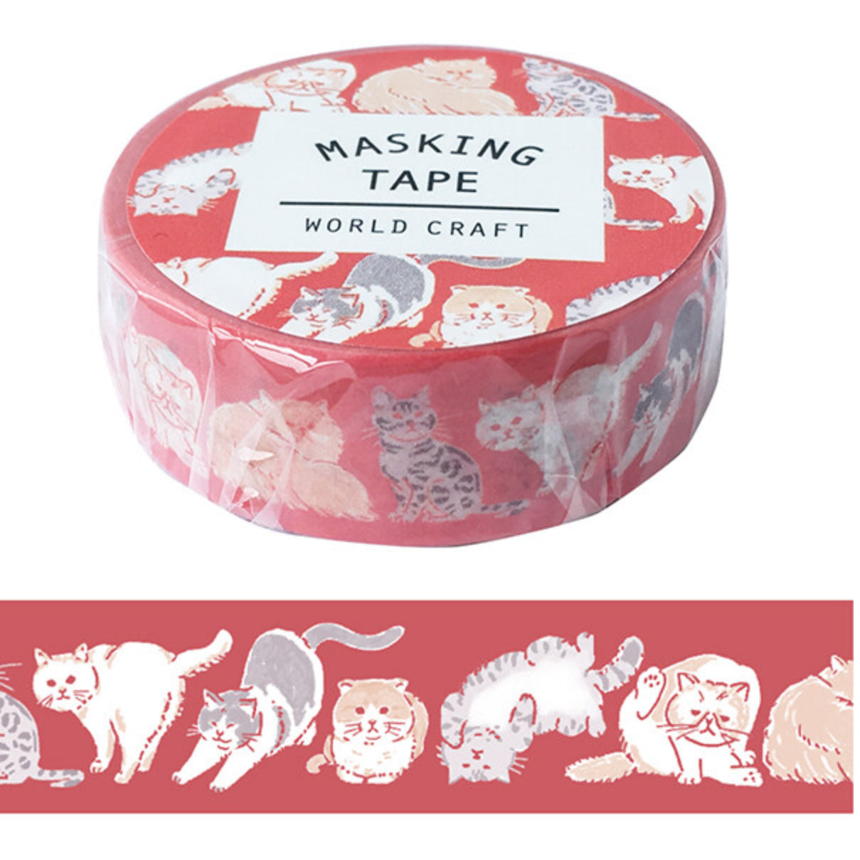 Red Cats Washi Tape