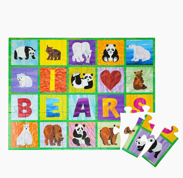 Eric Carle I Love Bears Mix and Match Tin with Puzzle