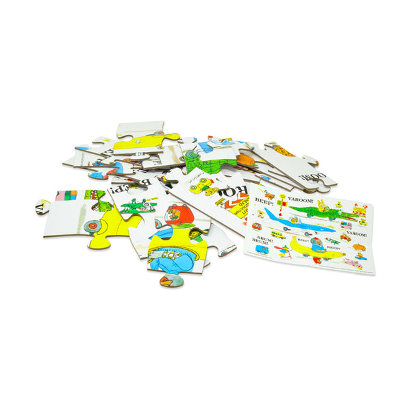 Richard Scarry's Busy World Mix and Match Tin with Puzzle