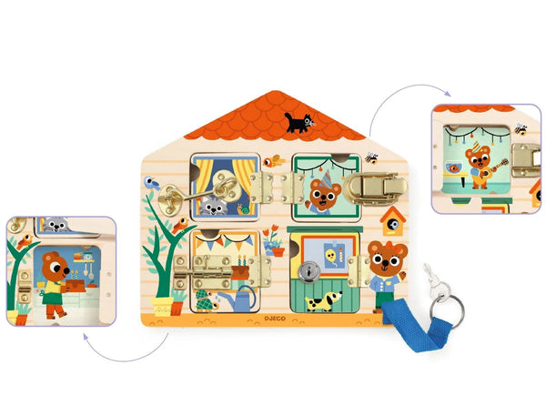 Cabanalock Wooden Skill Board by Djeco