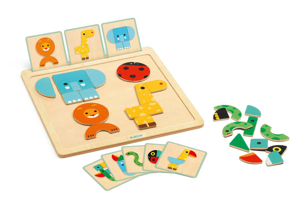 GeoBasic Wooden Puzzle By Djeco