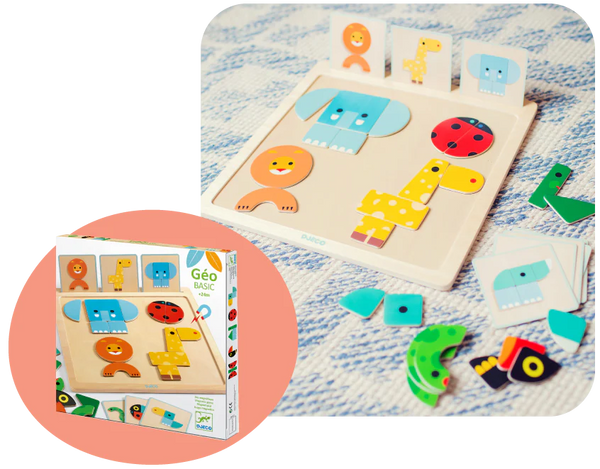 GeoBasic Wooden Puzzle By Djeco