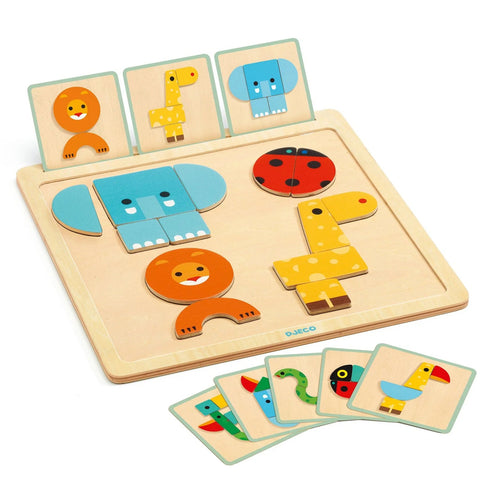 GeoBasic Wooden Puzzle By Djeco