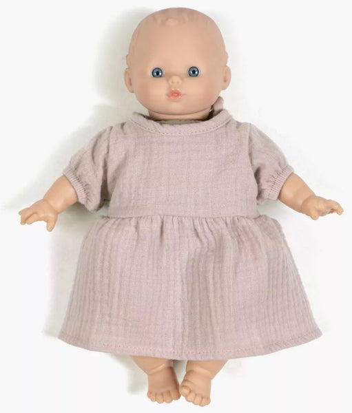 Minikane Faustine Dress in Orchid Pink For Soft-Bodied Babies Collection Dolls