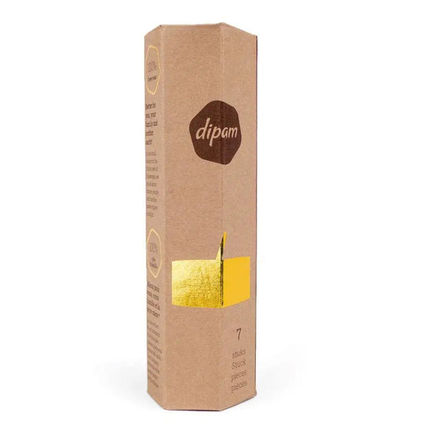 Dipam Beeswax Tea Light Candles with Aluminum Cups- Pack of Seven