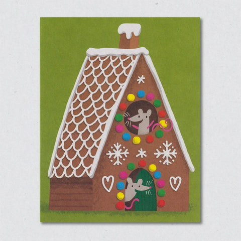 Gingerbread Mouse House Card
