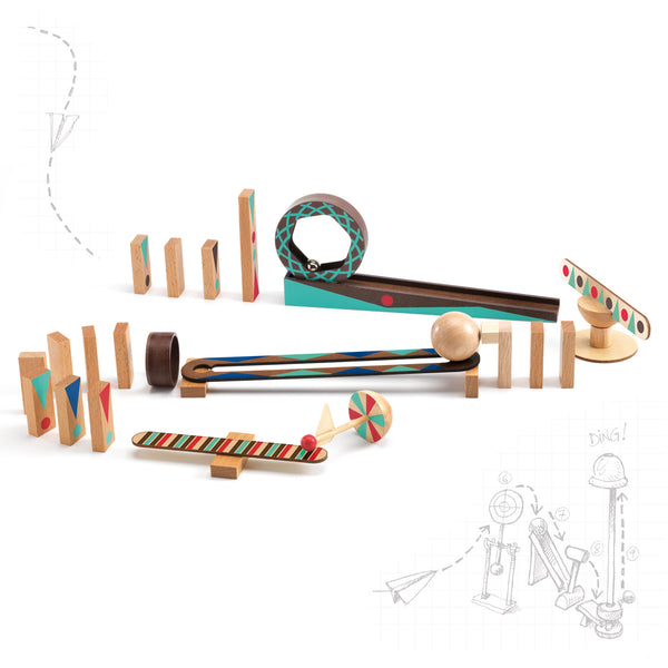 Zig & Go Roll 28pc Chain Reaction Construction Set by Djeco