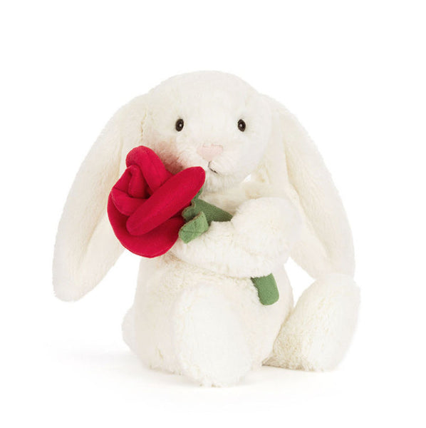 Cream Bunny with Rose by Jellycat