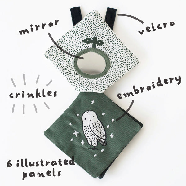 Crinkle Pages Stroller Toy - Woodland By Wee Gallery