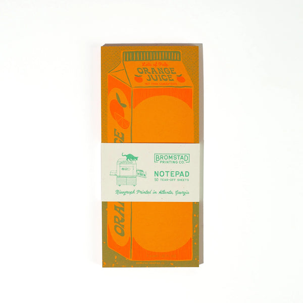 Orange Juice Risograph Notepad
