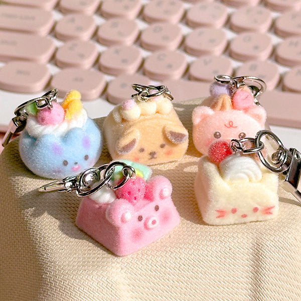 Fuzzy Cake Keychain Surprise Box