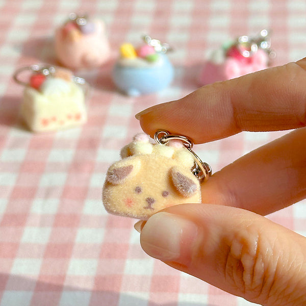 Fuzzy Cake Keychain Surprise Box