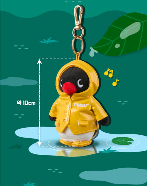Pingu Raincoat Plush Keychain Bag Charm