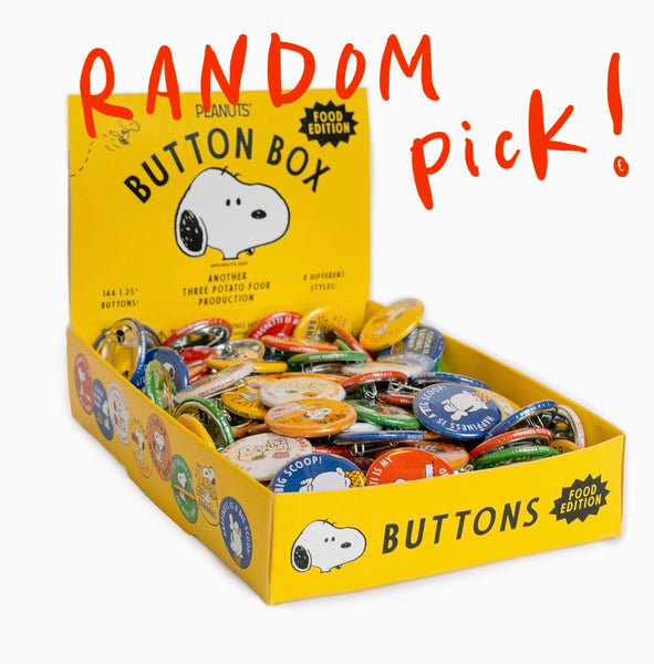 3P4 X Peanuts® - Snoopy Food Edition Button (random pick!)
