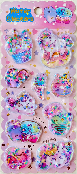 Glitter Water Stickers