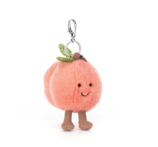 Amuseables Peach Bag Charm by Jellycat