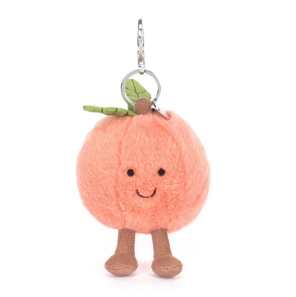 Amuseables Peach Bag Charm by Jellycat