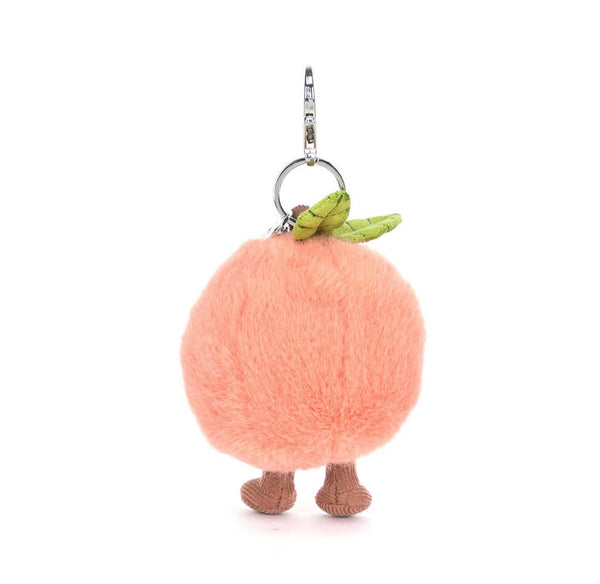 Amuseables Peach Bag Charm by Jellycat