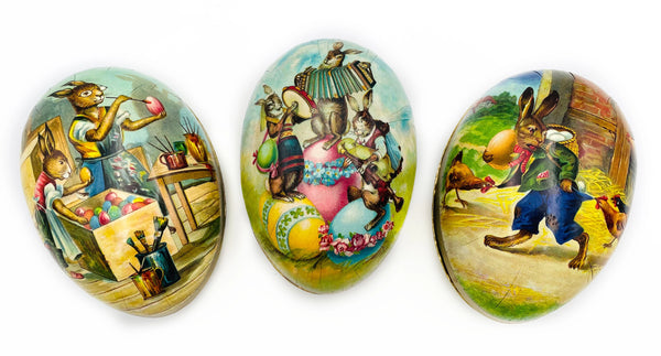 Large “Holiday Time” Fillable German Easter Eggs