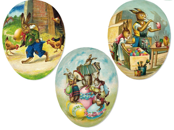 Large “Holiday Time” Fillable German Easter Eggs