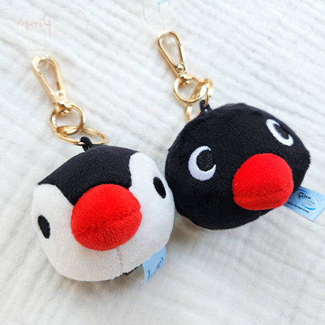 Pingu and Pinga Face Plush Keychain / Bag Charm
