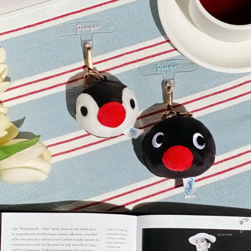 Pingu and Pinga Face Plush Keychain / Bag Charm