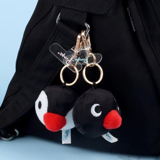 Pingu and Pinga Face Plush Keychain / Bag Charm