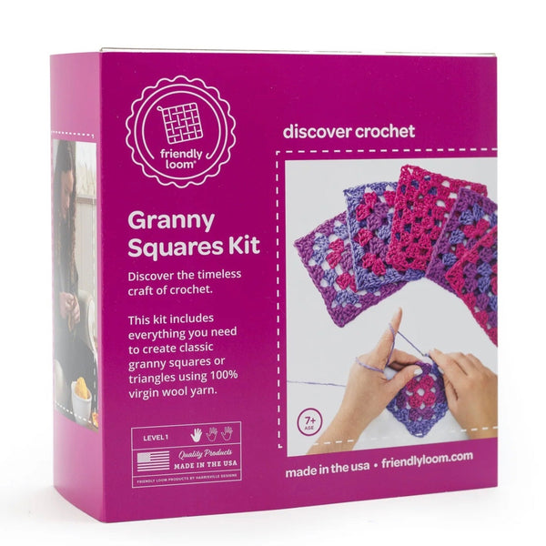 Explore Crochet: Granny Square Kit – Berry