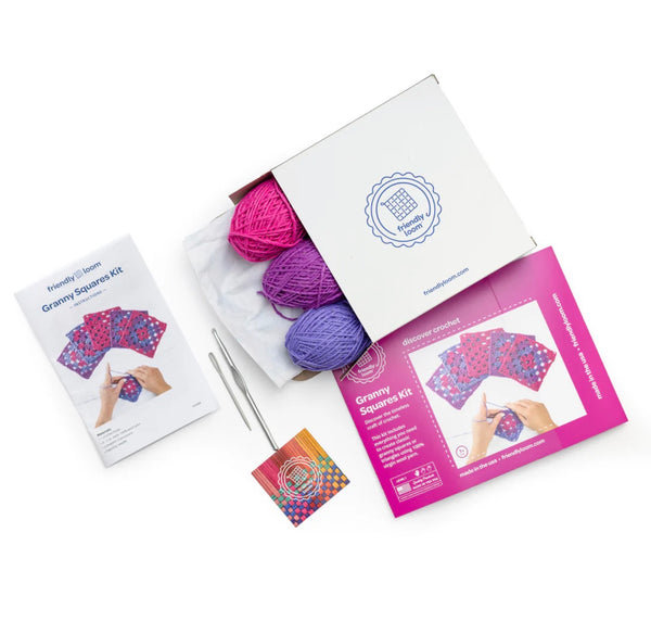 Explore Crochet: Granny Square Kit – Berry