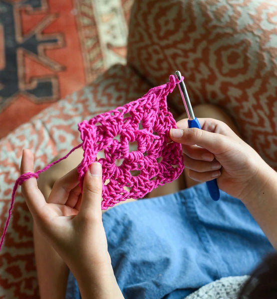 Explore Crochet: Granny Square Kit – Berry