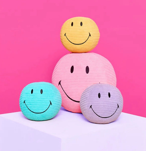 Bon Ton Toys 5” Corduroy Plush Smiley in Yellow
