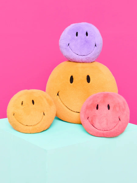 Bon Ton Toys 5” Fuzzy Plush Smiley in Yellow