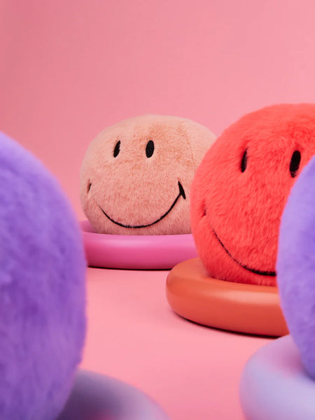 Bon Ton Toys 5” Fuzzy Plush Smiley in Pink