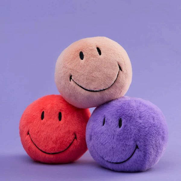 Bon Ton Toys 5” Fuzzy Plush Smiley in Pink