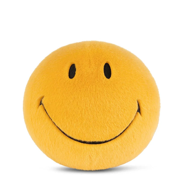 Bon Ton Toys 9” Fuzzy Plush Smiley in Yellow