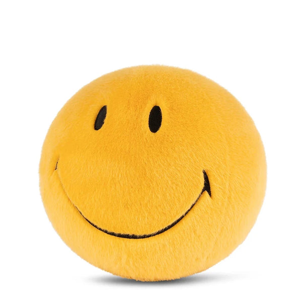 Bon Ton Toys 9” Fuzzy Plush Smiley in Yellow