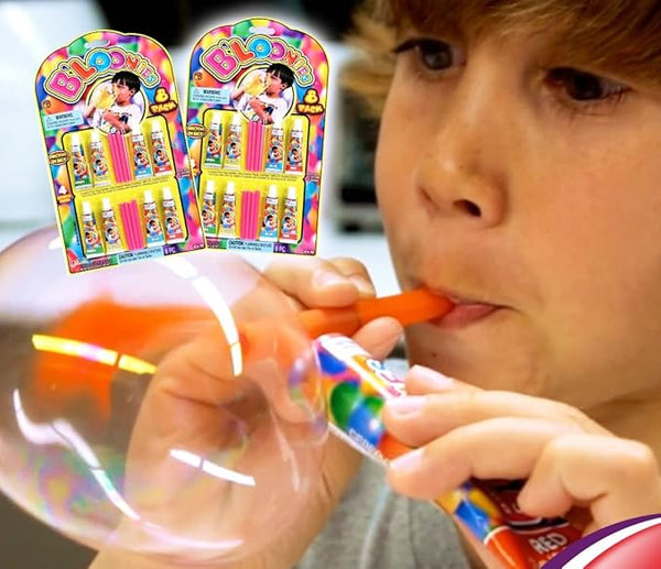 B'loonies Classic Plastic Bubbles 8 Colorful Bubble Tubes