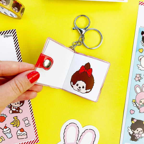 Friends Forever Monchhichi Mini Stickerbook Keychain by Pipsticks