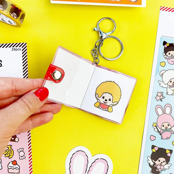 Friends Forever Monchhichi Mini Stickerbook Keychain by Pipsticks