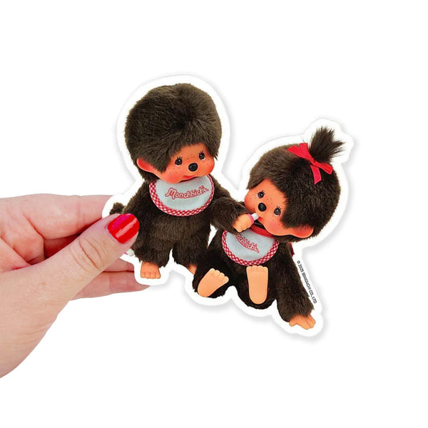 Monchhichi Boy & Girl Vinyl Sticker by Pipsticks
